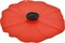 Charles Viancin Large Poppy Flower Reusable Silicone Container Lid 11" Red